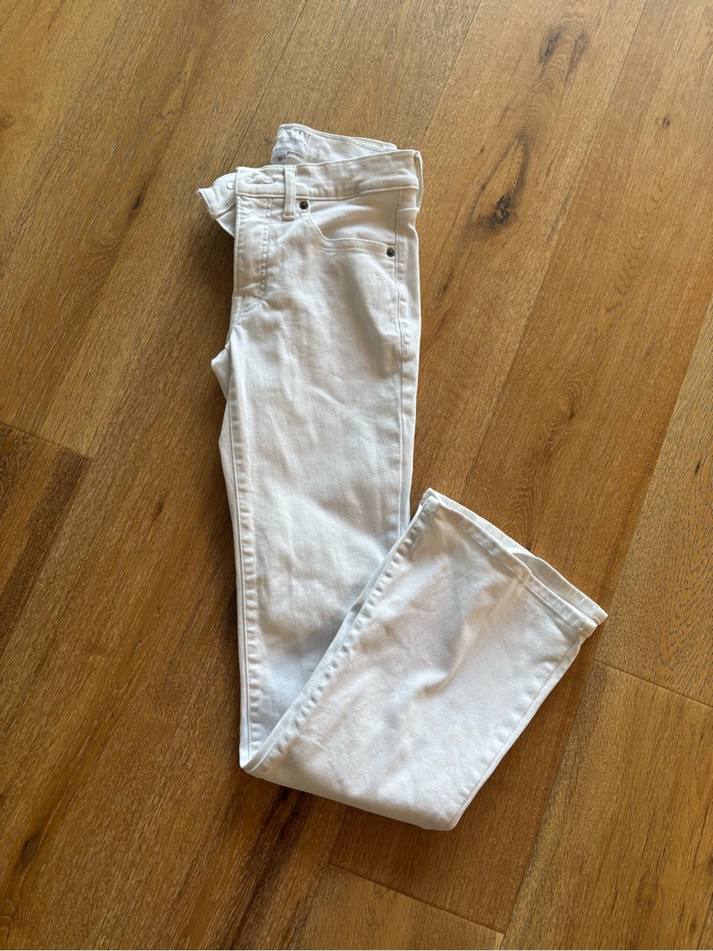 Lucky Brand White Slim Flare Jeans